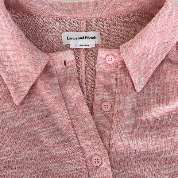 Lovers + Friends Revolve Julien Long Sleeve Shorts Romper Rose Pink Small - Picture 5 of 10